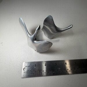 Hoselton Canada Aluminum Bird Sculptures Set of 2 Swan Goose‎ Mid Century Modern